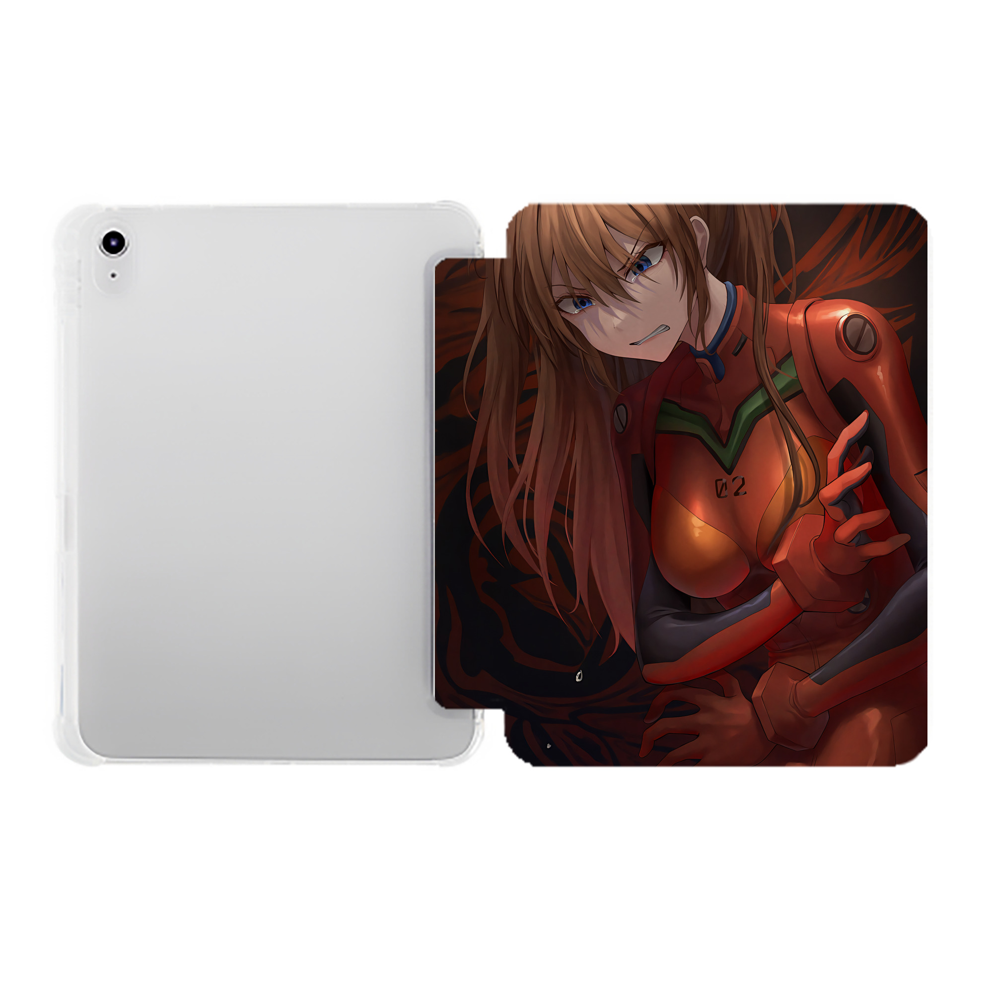 （画像用） EVA 新世紀エヴァンゲリオン IPad ケース ペン収納付き 三つ折りスタンド PUレザー×シリコン 対応機種9.5/10.5/10.9インチ